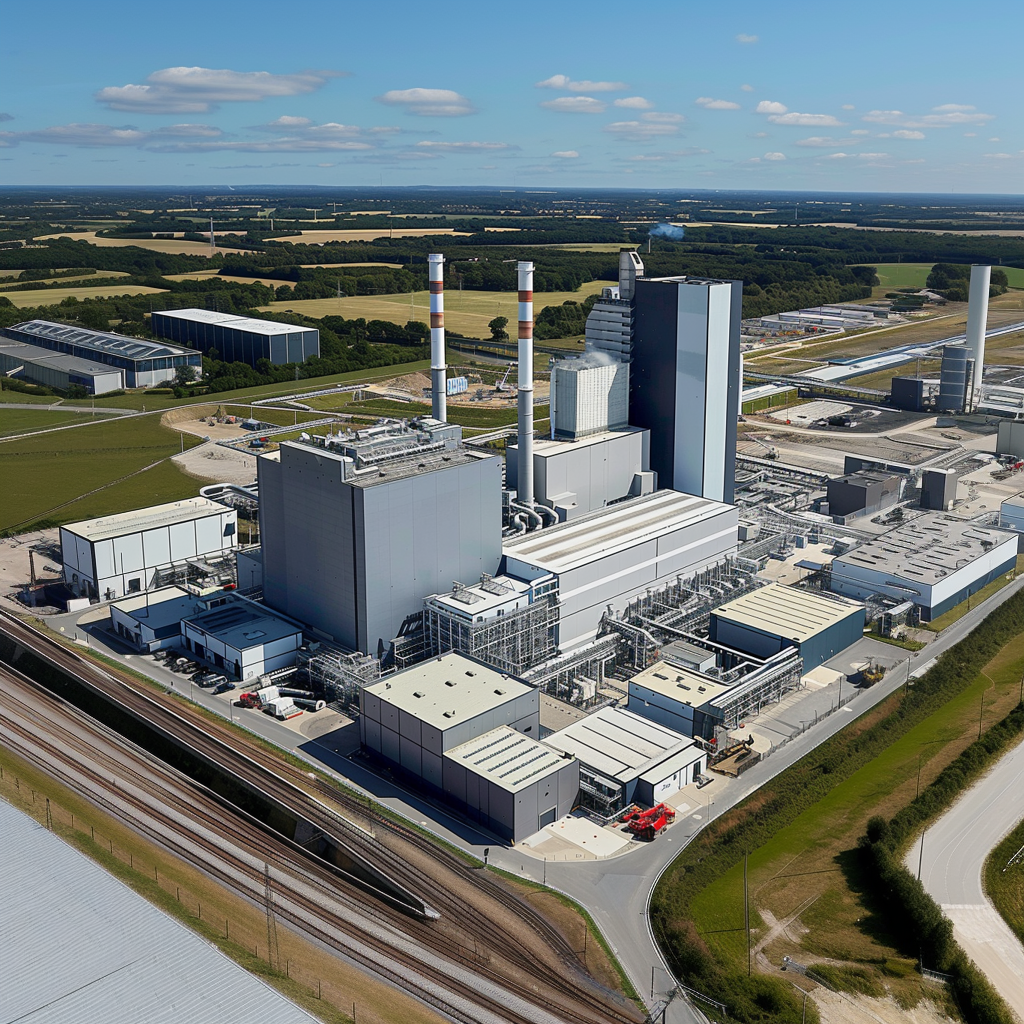 Artist impression of Energy-from-Waste facility with carbon capture